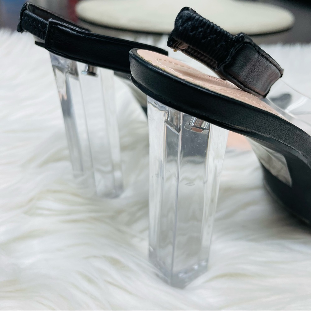 Black clear pointed toe heel - Picture 5 of 6